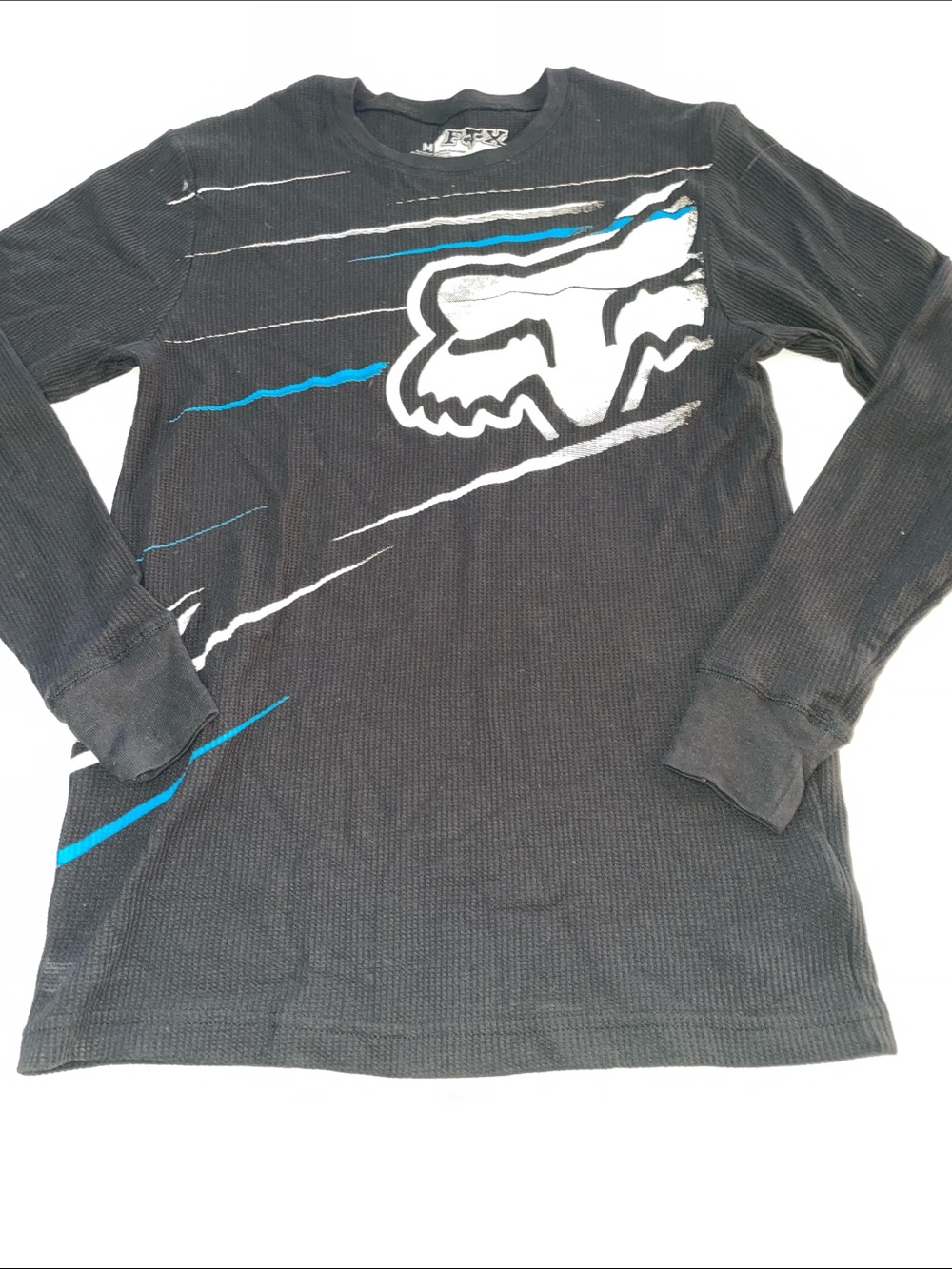 Y2K fox racing thermal shirt graphics medium